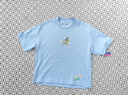 Camiseta "Wiggly is falling" - Azul Cielo *oversize