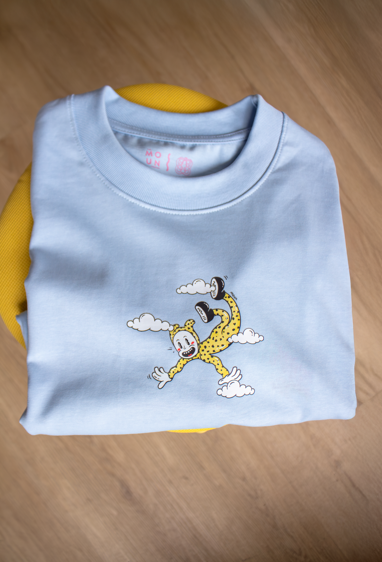 Camiseta "Wiggly is falling" - Azul Cielo *oversize